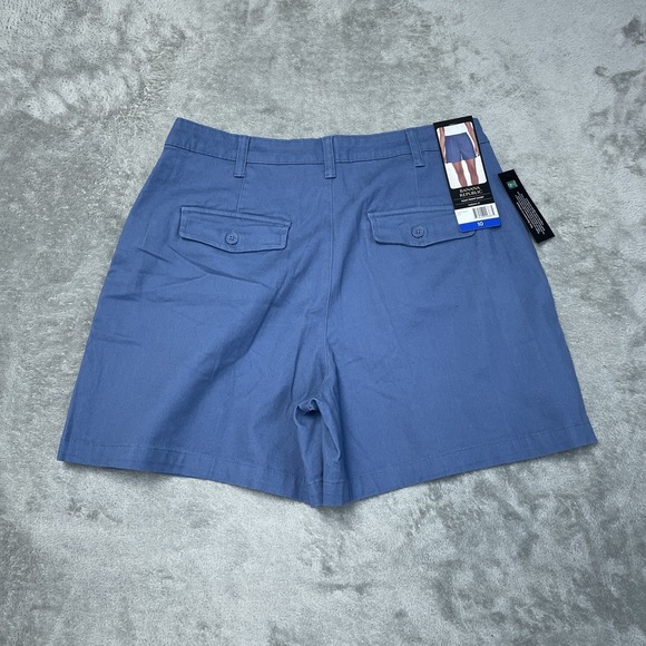 Banana Republic Women's 10 Pleat Front Blue 97% Cotton 3% Spandex NWT d1433 - Picture 5 of 6